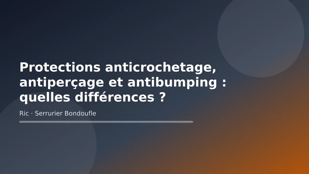Illustration titre sur les protections anticrochetage, antiperçage et antibumping d’un cylindre, conseil de Ric, serrurier à Bondoufle (Essonne)