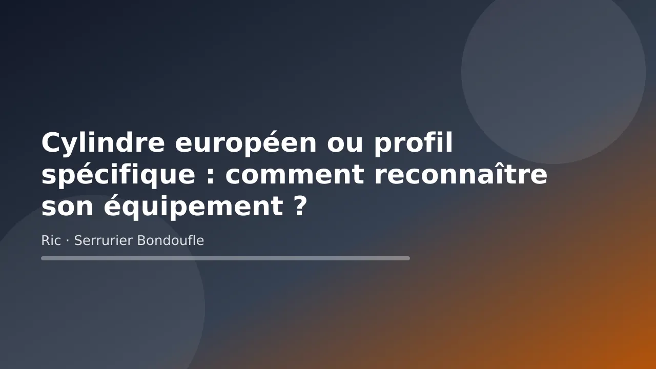 Illustration titre sur la reconnaissance d’un cylindre européen ou à profil spécifique, conseil de Ric, serrurier à Bondoufle (Essonne)