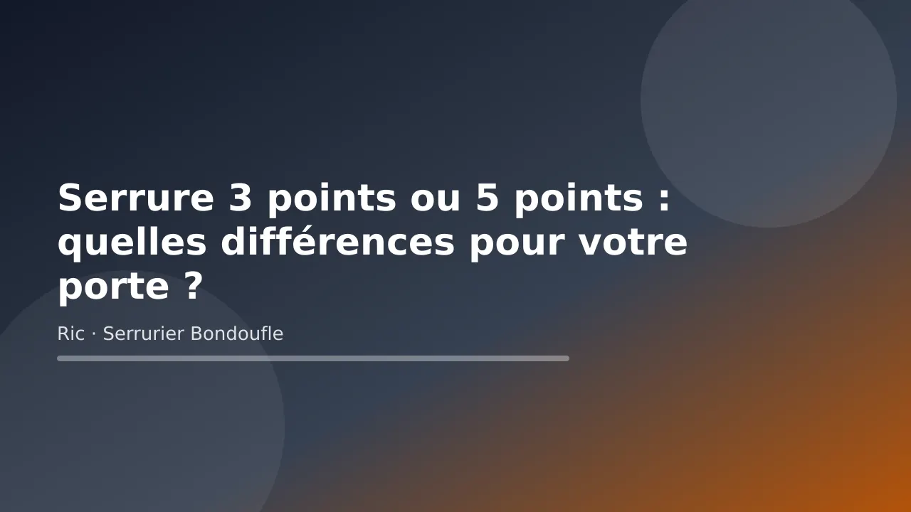 Illustration titre sur le choix entre une serrure 3 points et une serrure 5 points, conseil de Ric, serrurier à Bondoufle (Essonne)