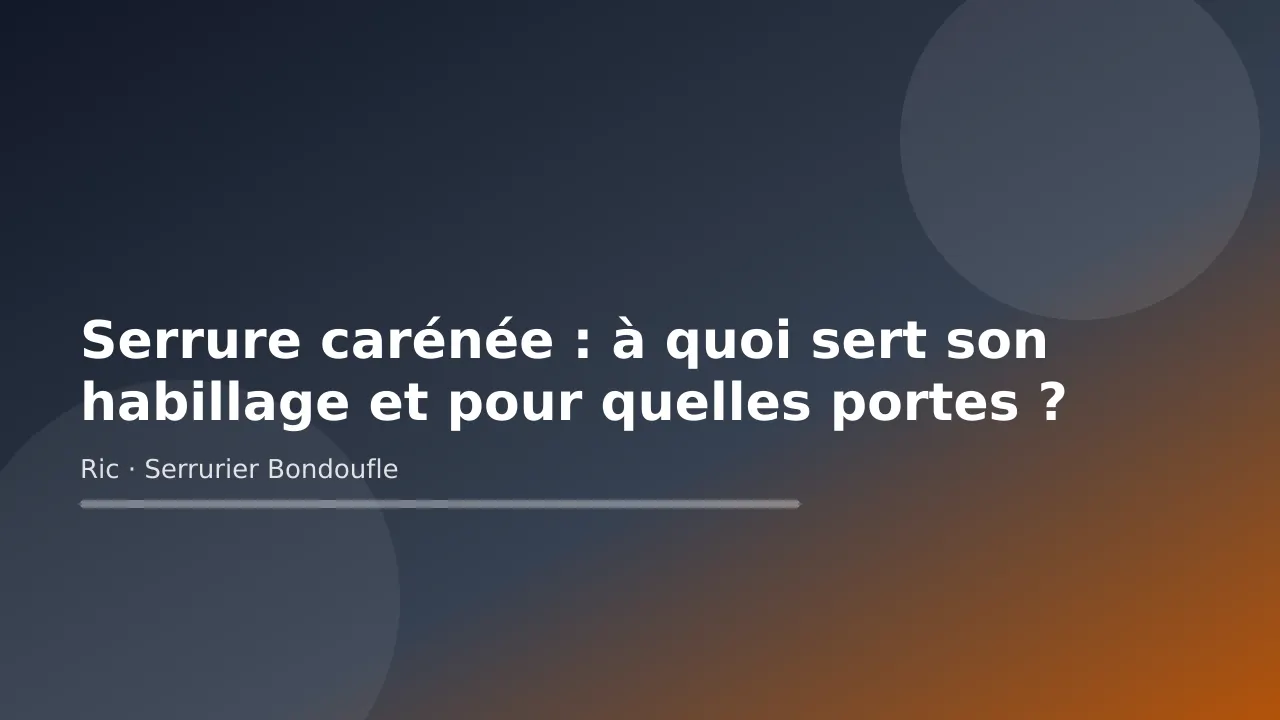 Illustration titre sur la serrure carénée et son habillage, conseil de Ric, serrurier à Bondoufle (Essonne)